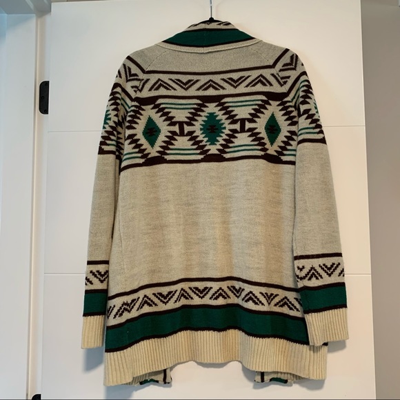 Pink Owl | Open Front Patterned Knit Sweater - Picture 8 of 14